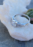 Platinum diamond vintage engagement ring - apx 1.22ct tw GIA certified