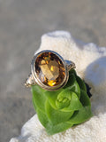 10k gold Deco CITRINE estate ring