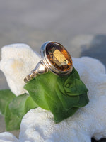 10k gold Deco CITRINE estate ring