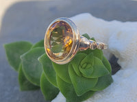 10k gold Deco CITRINE estate ring