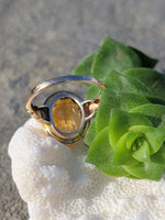 10k gold Deco CITRINE estate ring