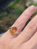 10k gold Deco CITRINE estate ring