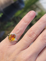 10k gold Deco CITRINE estate ring