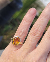 10k gold Deco CITRINE estate ring
