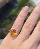 10k gold Deco CITRINE estate ring