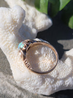 10k gold Victorian opal & diamond antique ring