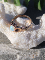 10k gold Victorian opal & diamond antique ring