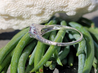 Platinum pink sapphire filigree Edwardian ring