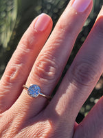 18ct gold old mine cut diamond solitaire antique estate ring - 1.20ct