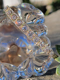 14k gold - platinum two tone Deco c.1910- c.1920's old cut diamond antique bracelet