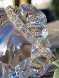 14k gold - platinum two tone Deco c.1910- c.1920's old cut diamond antique bracelet