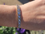 14k gold - platinum two tone Deco c.1910- c.1920's old cut diamond antique bracelet