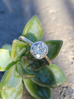 18ct gold old mine cut diamond solitaire antique estate ring - 1.20ct