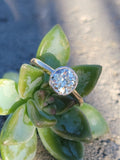 18ct gold old mine cut diamond solitaire antique estate ring - 1.20ct