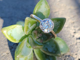 18ct gold old mine cut diamond solitaire antique estate ring - 1.20ct