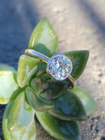 18ct gold old mine cut diamond solitaire antique estate ring - 1.20ct