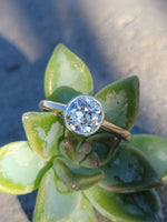 18ct gold old mine cut diamond solitaire antique estate ring - 1.20ct