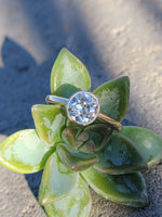 18ct gold old mine cut diamond solitaire antique estate ring - 1.20ct