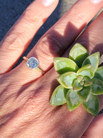 18ct gold old mine cut diamond solitaire antique estate ring - 1.20ct