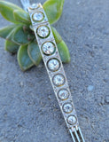 14k gold - platinum two tone Deco c.1910- c.1920's old cut diamond antique bracelet