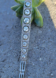 14k gold - platinum two tone Deco c.1910- c.1920's old cut diamond antique bracelet