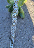14k gold - platinum two tone Deco c.1910- c.1920's old cut diamond antique bracelet