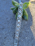 14k gold - platinum two tone Deco c.1910- c.1920's old cut diamond antique bracelet