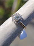 10k gold old mine cut diamond antique engagement wedding ring - apx .69ct tw