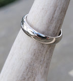 14k white gold 5.3mm estate wedding band - size 11.75