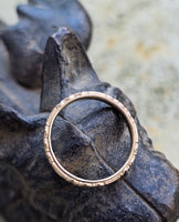 14k gold 2.4mm vintage floral engraved wedding band - size 6.5
