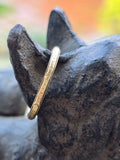 18k gold 2mm vintage engraved wedding band - size 6