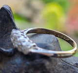 18ct & platinum two-tone diamond estate ring band