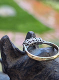 18ct & platinum two-tone diamond estate ring band