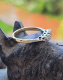 18ct & platinum two-tone diamond estate ring band