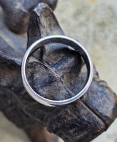 14k white gold 6.9mm estate wedding band - size 9.5