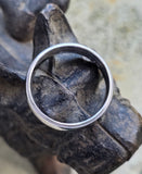 14k white gold 6.9mm estate wedding band - size 9.5