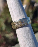 14k gold 8.1mm starburst estate band - size 11.25