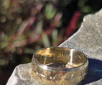 14k gold 8.1mm starburst estate band - size 11.25