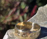 14k gold 8.1mm starburst estate band - size 11.25