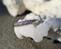 14k gold two tone 5 diamond estate band