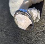 14k white gold mm floral vintage engraved floral wedding band