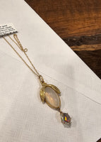 10k gold Victorian opal necklace pendant lavaliere