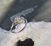 platinum ART DECO c.1920's diamond antique ring- apx .43ct tw HOLD