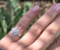 platinum ART DECO c.1920's diamond antique ring- apx .43ct tw HOLD