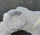 platinum c.1920's 3 European cut diamond engagement ring