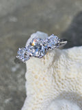 platinum c.1920's 3 European cut diamond engagement ring