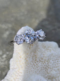 platinum c.1920's 3 European cut diamond engagement ring