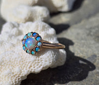 10k gold Victorian opal antique ring