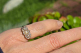 14k gold Edwardian pearl & mine cut diamond ring
