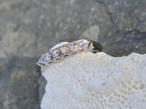 14k white gold 5 diamond estate band